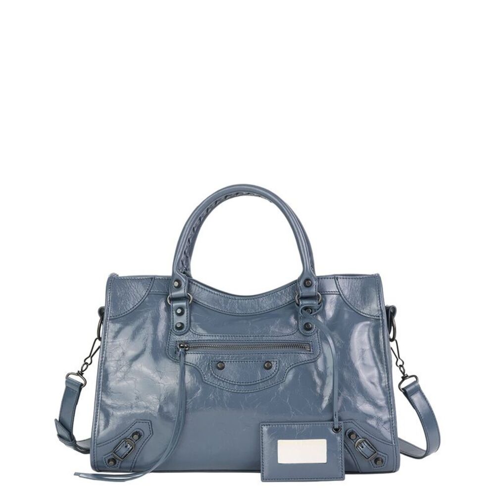 Tiffany & Fred Paris Distressed Leather Satchel, Blue